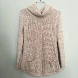 Anthropologie pink cowl neck tunic‎